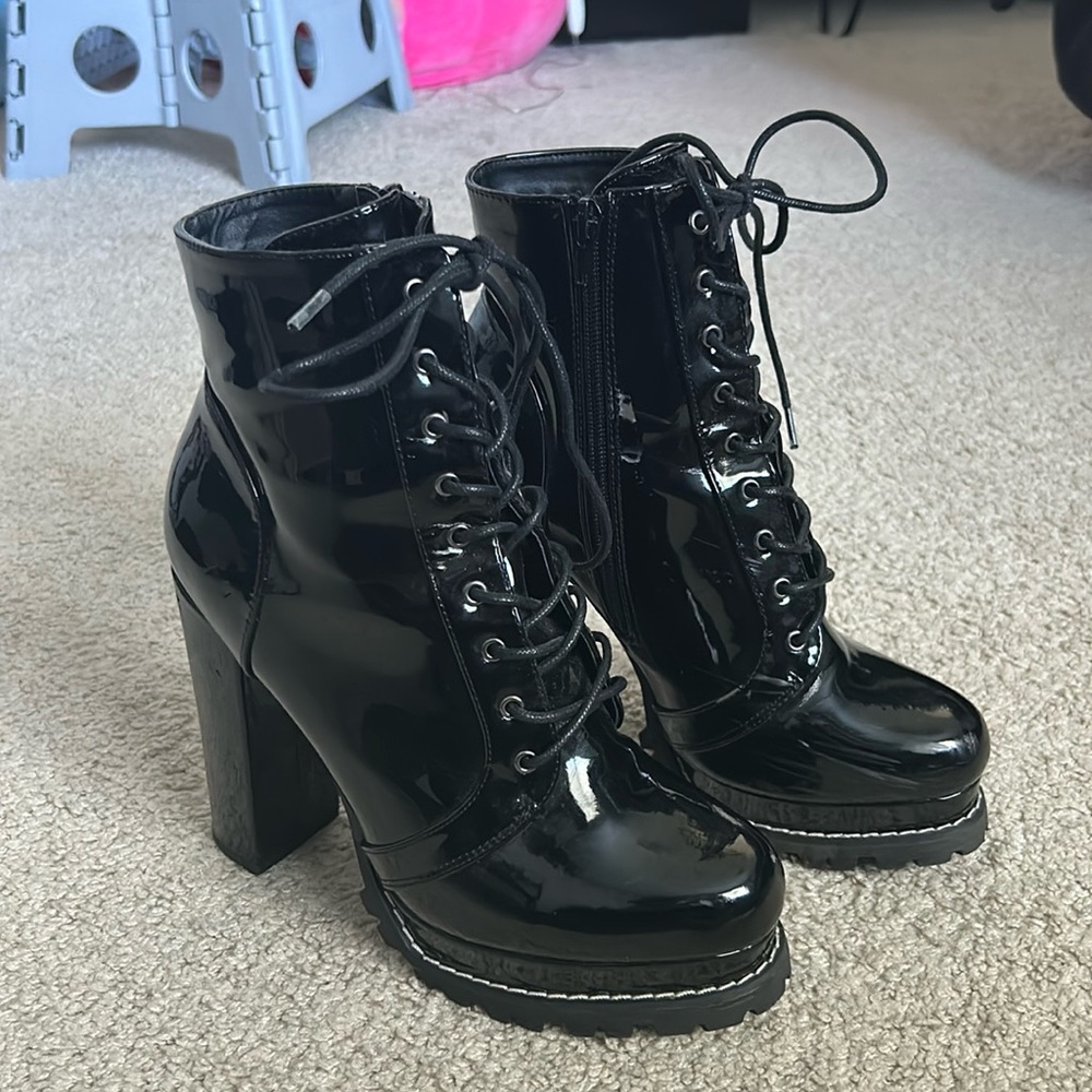 Black platform boots!